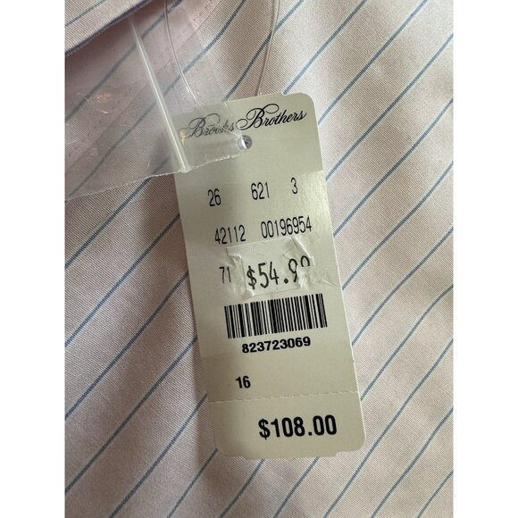 Brooks Brothers‎ Pin Striped Fitted Sleeveless Top Size 16 No Iron Stretch NWT - Picture 6 of 16